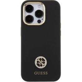 Guess Quot;4g Strass Logo Collection Quot; Case Θήκη Προστασίας Από Σιλικόνη – Iphone 15 Pro (black – Guhcp15lm4dgpk)