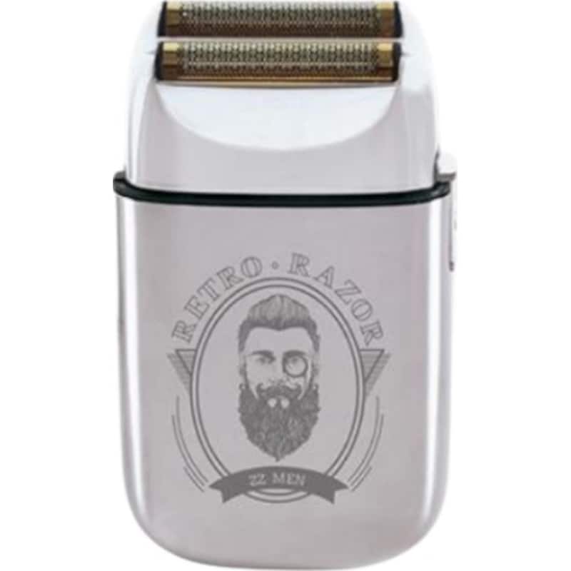 ZZ Επαγγελματική Ξυριστική Μηχανή ZZ RETRO RAZOR 44727 Ασημί Προσώπου Επαναφορτιζόμενη
