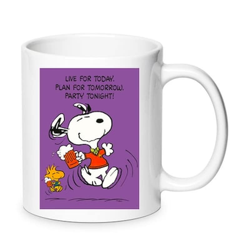 OEM Κούπα Snoopy No7 Κεραμική 330 ml - Λευκό