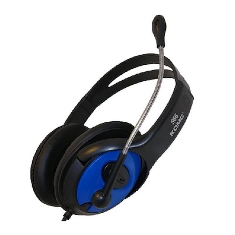 KOMC Komc S66 Gaming Ενσύρματα Ακουστικά 3.5mm Μαύρα/Μπλε