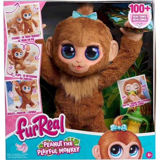 Λούτρινο Διαδραστικό FurReal Peanut the Playful Monkey Η Μαϊμουδίτσα με Κίνηση & Ήχο 38cm image 0