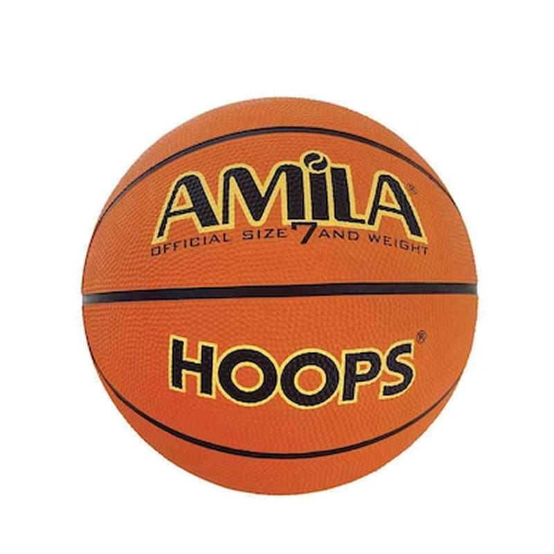 AMILA Μπάλα Μπάσκετ Amila Rubber No7 - Πορτοκαλί