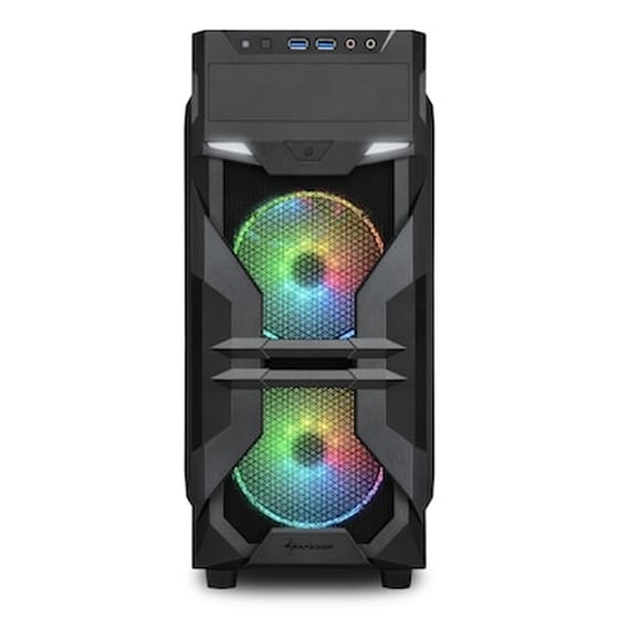 Κουτί Desktop Sharkoon VG7-W RGB Midi ATX Tower - Μαύρο image 1