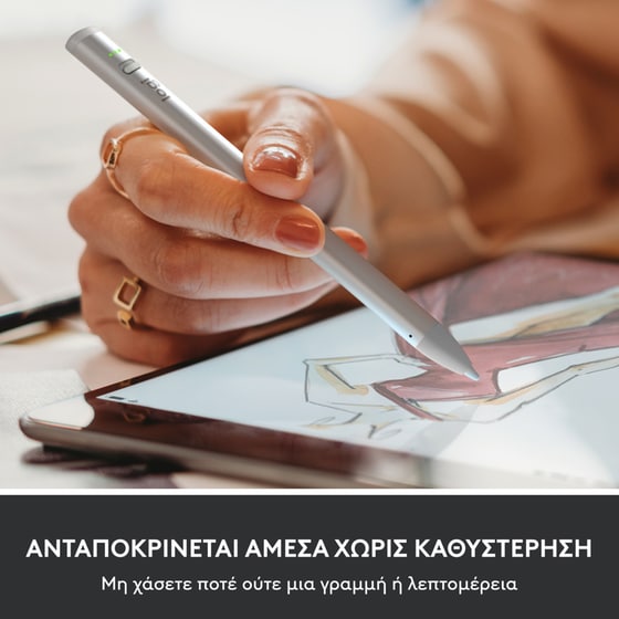 Γραφίδα Logitech Crayon (USB-C) για iPad - Ασημί image 2