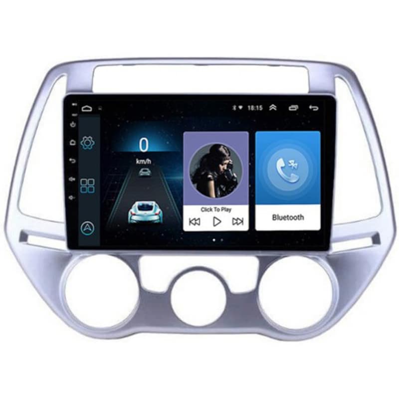 Ηχοσύστημα με Οθόνη Αφής 9 Android GPS Wi-Fi Bluetooth 2GB/ 16GB για Hyundai i20 (2008 - 2013) με αυτόματο κλιματισμό - Ασημί