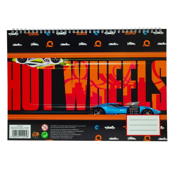 Μπλοκ Ζωγραφικής GIM 23X33 Hot Wheels A4 40 Φύλλων image 0