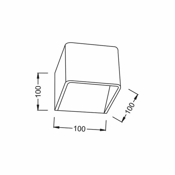 Απλίκα Τοίχου Led Aca Nephele L35037bk Μεταλλική 10x10x10 cm - Μαύρη image 1
