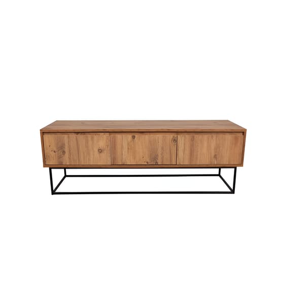 Έπιπλo Τηλεόρασης Lupo από Μοριοσανίδα 180x40x50cm - Καρυδί/Μαύρο image 3