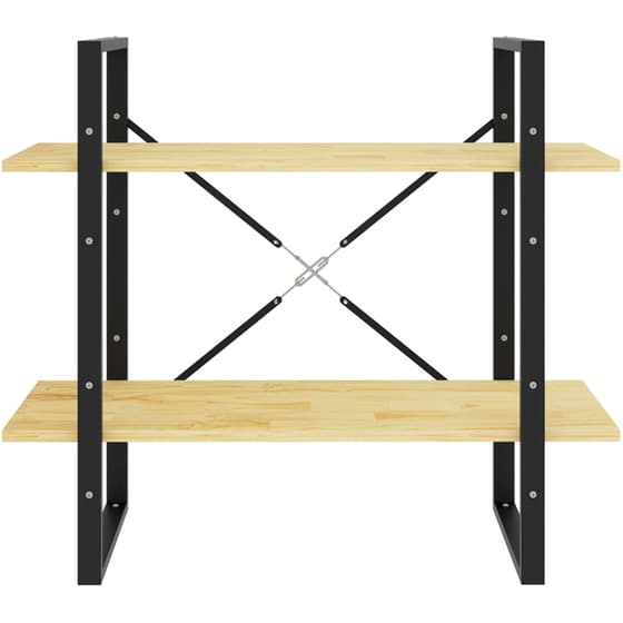Βιβλιοθήκη VidaXL από Ξύλο 80x30x70cm - Μπεζ/Μαύρο image 3