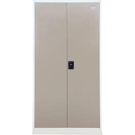 Ντουλάπα Steelen Δίφυλλη Μεταλλική 70x40x171cm - Καφέ/Μπεζ