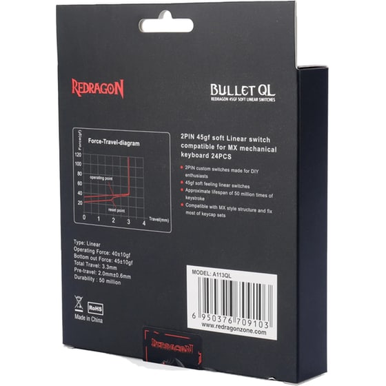 Κιτ Μηχανικών Διακοπτών Πληκτρολογίου Redragon A113 Bullet-QL Tactile Mechanical Switch image 6