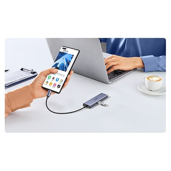 Ugreen Cm511 USB-C Docking Station με HDMI 4K PD Ethernet Γκρι image 11