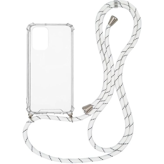Θήκη Xiaomi Poco F3/Mi 11i - Sonique Armor Clear Με Κορδόνι  - Λευκό image 0