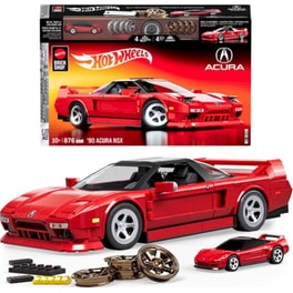 Mattel Hot Wheels Brick Shop Σετ Κατασκευής Elite Series ’90 Honda Acura NSX 1:16 (876 Κομμάτια) (JFT17)