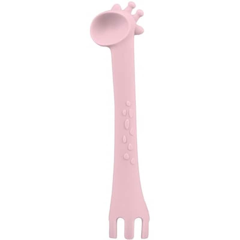 KIKKABOO Εκπαιδευτικό Κουτάλι Σιλικόνης Giraffe Pink Kikkaboo 31302040080