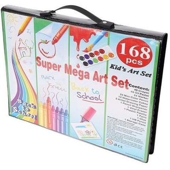 Σετ Ζωγραφικής Aria Trade με Βαλιτσάκι Μεταφοράς Μαύρο (168 Τεμαχια) image 3