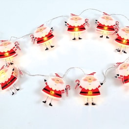 Χριστουγεννιάτικη Γιρλάντα 10 LED Aca Decor Santa