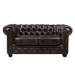 Διθέσιος Καναπές Woodwell Chesterfield-689 Ε9574,2 160x92cm - Καφέ