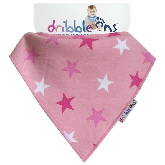 Σαλιάρα-Μπαντάνα Sock Ons Dribble Ons Pink Star image 0