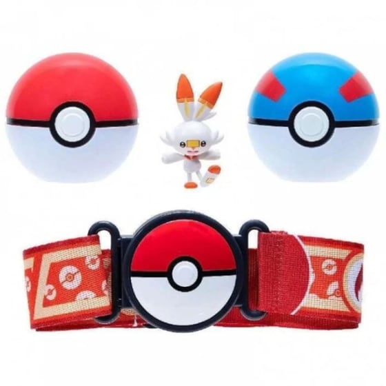 Pokemon Clip'N Go Poke Ball Scorbunny Με Ζώνη image 5