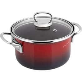 Κατσαρόλα Ρηχή LAMART LT1180 από Ανοξείδωτο Ατσάλι 16 cm 1.8 L Κόκκινο