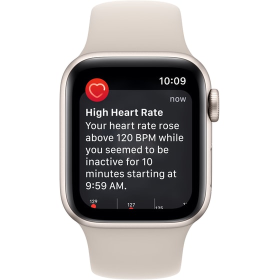 Apple Watch SE Starlight Aluminium GPS 40mm - Starlight Sport Band Regular image 4