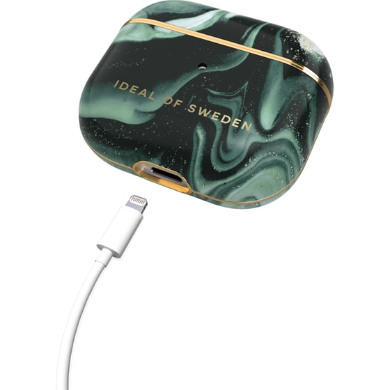 Θήκη Ακουστικών Ideal of Sweden Printed για Apple AirPods Gen 3 - Golden Olive Marble image 2