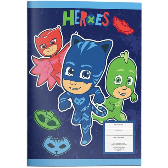 Τετραδιο Καρφιτσα Β5 Pj Masks 40 Φύλλων (1 Τεμάχιο) image 1