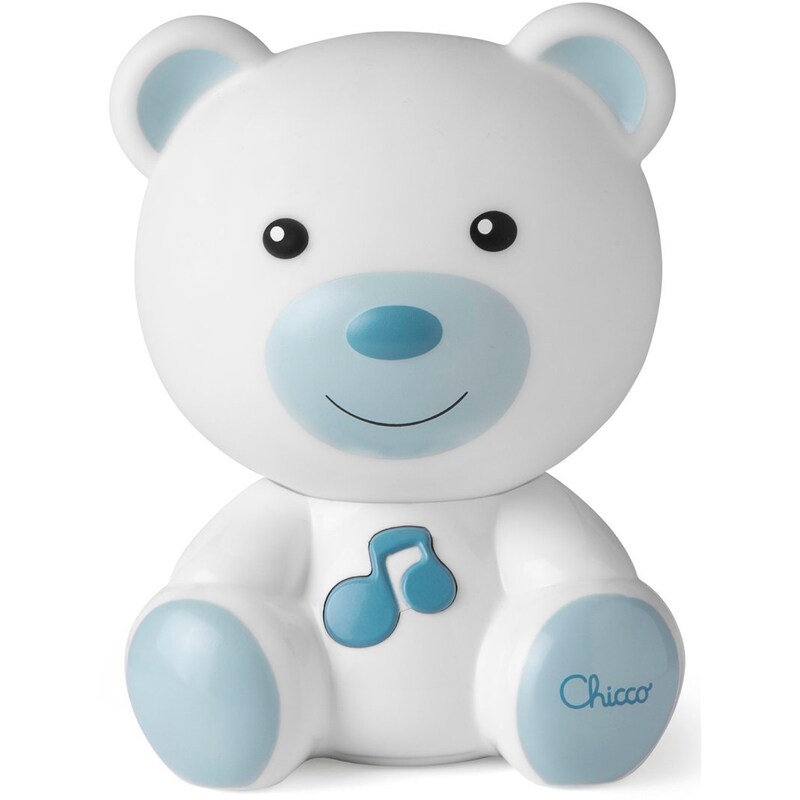 Παιδικό Φωτάκι Νυκτός Led Chicco 09830-20 Αρκουδάκι Με Μελωδία - Λευκό/Γαλάζιο