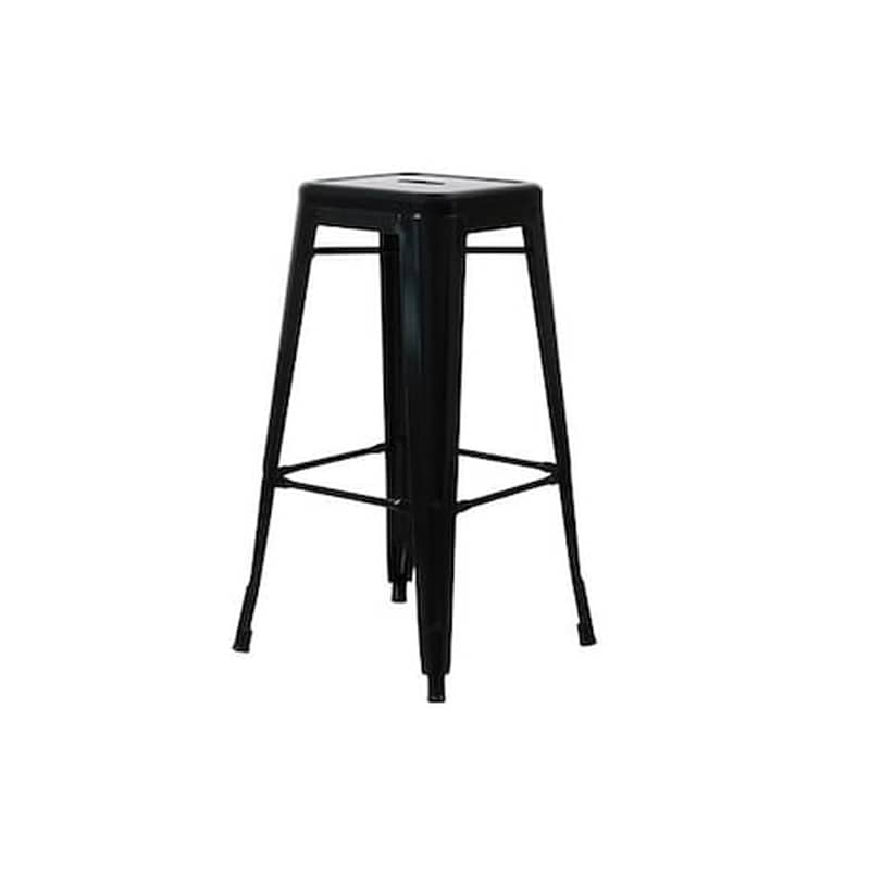 WOODWELL Σκαμπό Μπαρ Wοοdwell Μεταλλικό - Μαύρο