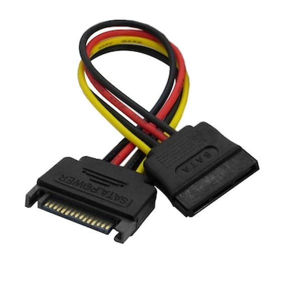 Καλώδιο Sata 15-pin Male To 15-pin Female Power Extension Cable, Length: 15cm image 0