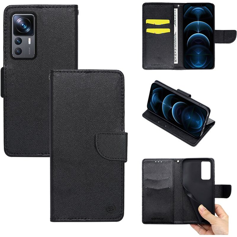 Θήκη Xiaomi Xiaomi 12T/Xiaomi 12T Pro - Sonique Trend Book - Μαύρο