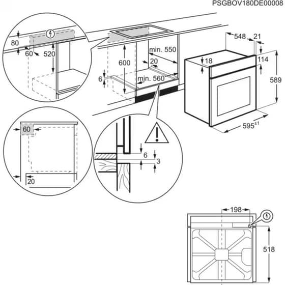 AEG HK624010XB & BES33111XM Eντοιχιζόμενο Σετ Φούρνος και Εστία 72 Lt Inox image 8