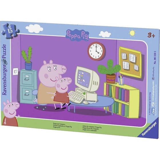 Παζλ Ravensburger Καρτελα Πεππα Το Γουρουνακι 15τμχ 06123 image 0