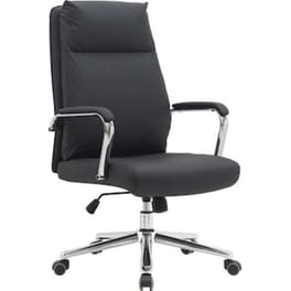 Καρέκλα Γραφείου Διευθυντή 24Mall Peli από Τεχνητό Δέρμα - Μαύρη