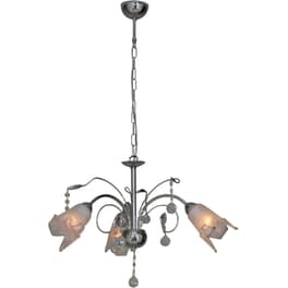 Πολυέλαιος Homelighting Memo E14 Μεταλλικό 60x40cm - Ασημί