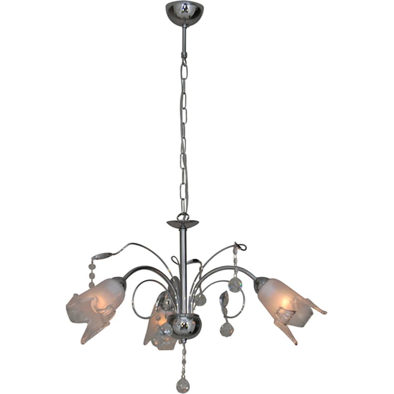 HOMELIGHTING Πολυέλαιος Homelighting Memo E14 Μεταλλικό 60x40cm - Ασημί