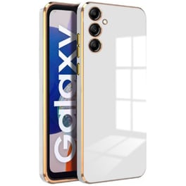Θήκη Σιλικόνης Samsung Galaxy A14 - Bodycell Gold Plated - Λευκό