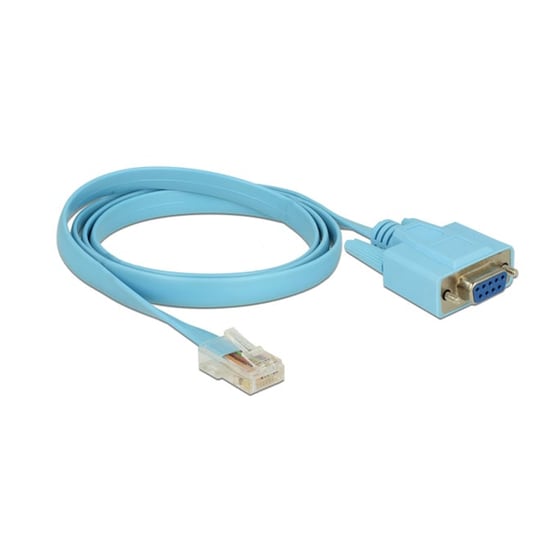 Delock Καλώδιο Serial Rs-232 Db9 Female Σε Rj45 Male, 1m, Μπλε image 2