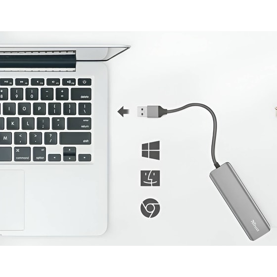 Trust Halyx 23327 USB Hub 4-Port USB 3.2 συμβατό με USB-A image 7