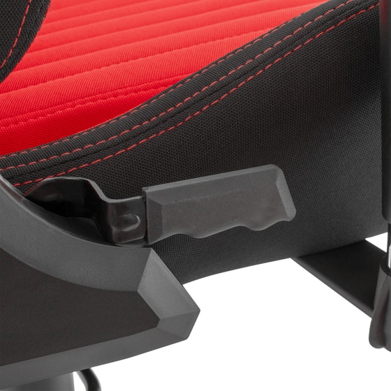 Καρέκλα Gaming White Shark Red Devil Υφασμάτινη - Κόκκινη image 3
