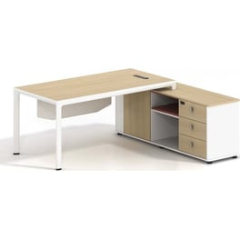 Γραφείο 24Mall 160x80x75cm Beech - Λευκό C533697
