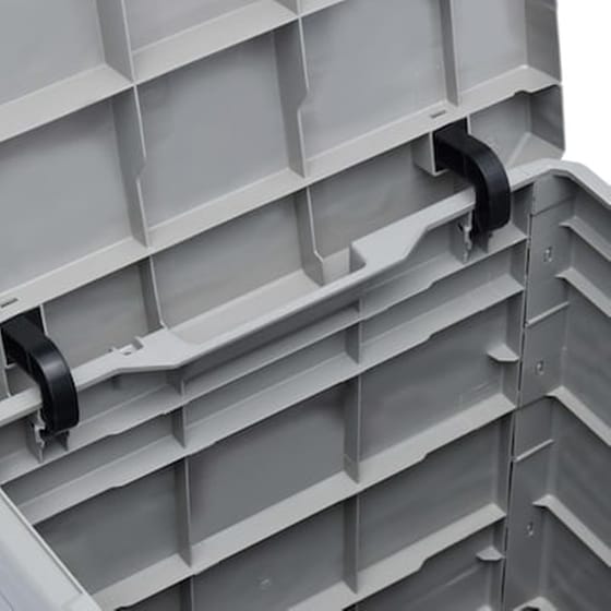 Μπαούλο Αποθήκευσης Κήπου VidaXL Πλαστικό 90 lt. 42.5x44x50 cm - Γκρι image 5