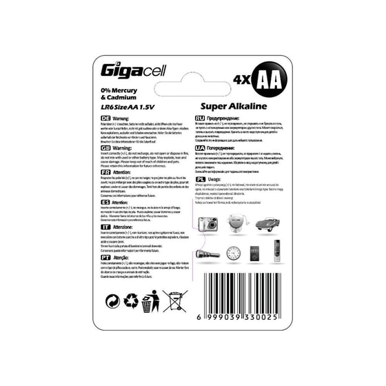 Μπαταρίες Gigacell LR6 ΑA x4 image 1