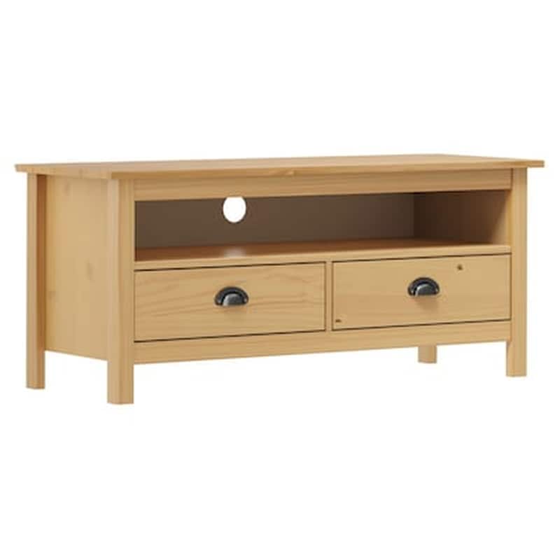 VIDAXL Έπιπλο Τηλεόρασης VidaXL Ξύλο Πεύκου 110x40x47cm - Καφέ Μελί