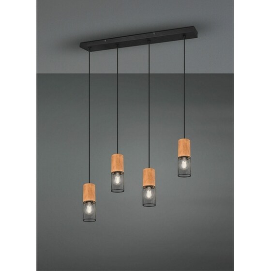 Trio Lighting Tosh Ρυθμιζόμενο Κρεμαστό Φωτιστικό Μαύρο Ράγα για 4 Λαμπτήρες E27 65x9x150εκ. image 3