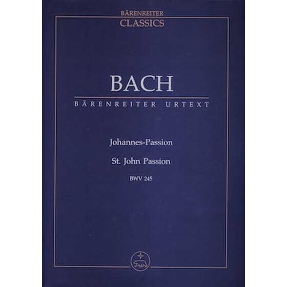 Βιβλίο Για Σύνολα Barenreiter Bach - St. John Passion Bwv 245 [pocket Score] image 0