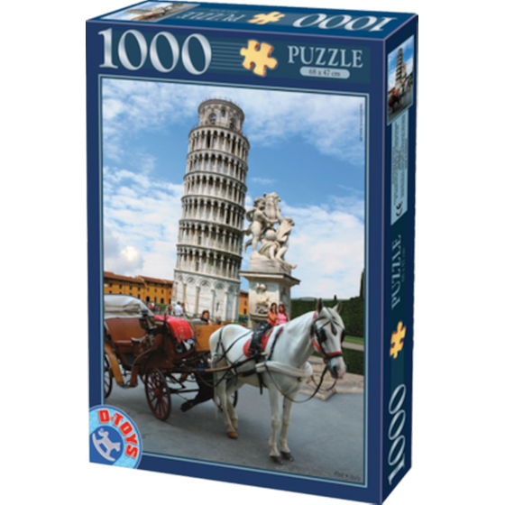 Παζλ 1000 Τεμ Πυργος Πιζας 27x38cm D-toys 891666 69-1646 image 0