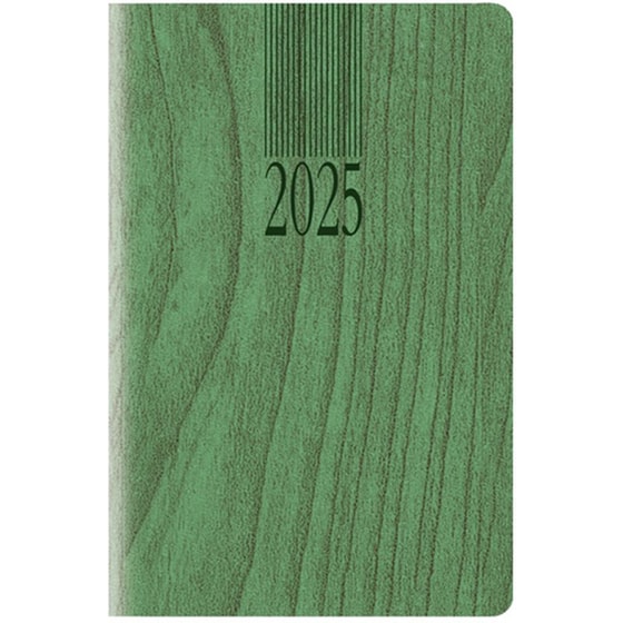 Ημερολόγιο Διήμερο 2025 Θεοφύλακτος 12M 6.5x10 cm Woodline Πράσινο image 0