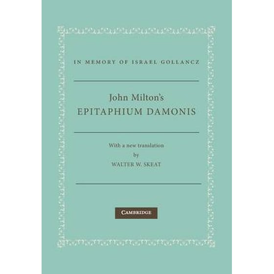 John Milton's Epitaphium Damonis image 0